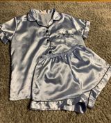 SheIn blue silk set Photo 0