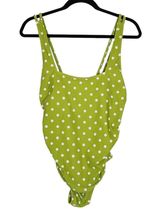 Kona Sol Green and White Polka Dot Print One-Piece Swimsuit NWOT Size Medium Photo 0