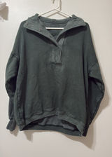Aerie green  button down oversized sweatshirt Photo 0