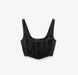 ZARA Velvet Corset Top Photo 0