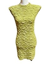 ASTR The Label Green-Yellow Textured Bodycon Dress | Size M | EUC Photo 0