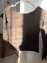 Brandy Melville Long Sleeve Top Wide Neck Photo 0