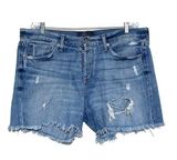 Lucky Brand The Boyfriend Jean Shorts Cut Off Button Fly Womens 14 / 32 Runs Big Photo 0