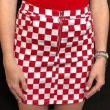 Amazon Red And White Checkered Skirt Photo 0