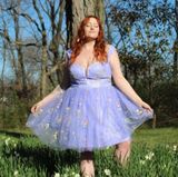 Purple Floral Dress Size 18 Photo 0