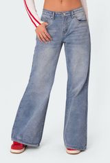 low rise wide leg jeans Photo 0