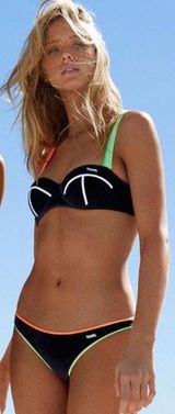 Triangl e Velour Neon Swimsuit Photo 0