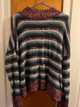 Pink republic Striped Mock Neck Sweater Photo 0