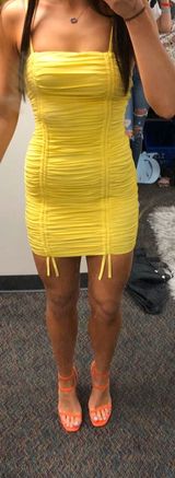 Tiger Mist Yellow Mini Dress Photo 0