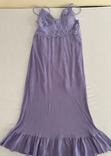 Lace detail, purple Dress Size Large Photo 0