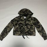 Bershka | Camo Army Rain Jacket Windbreaker XS Green Black NWOT Photo 0