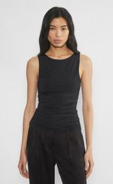 Aritzia Black Ruched Top Photo 0