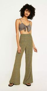 Geo Floral High-Rise Soft Flare Trousers M Photo 0