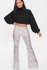 Forever 21 Sequin Flare Pants Photo 0