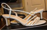 Nina Silver Diamond Sandals Photo 0