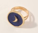 Moon Enamel Ring Gold Photo 0