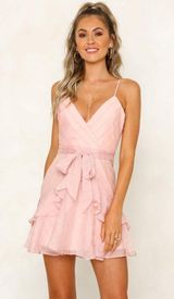 Pink Wrap Dress Photo 0