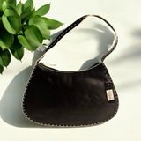 XOXO Small Black With White Stitch Small Shoulder Purse Vinyl Faux Leather NWT Photo 0