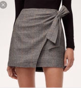 Aritzia Wilfred Tie Front Plaid Mini Skirt Sz 8 Photo 0