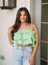 These Three Boutique Ruffle Crop Top Photo 0