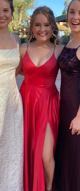 Dillard's Red Prom Dress Photo 0