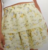 Aerie Rock ‘n’ Ruffle Printed Mini Skirt Photo 0