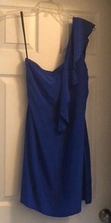 Charlie Jade Blue One Shoulder Dress Photo 0