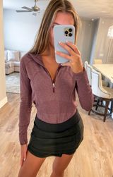 Lululemon Purple Heathered Swiftly Tech Half Zip Photo 0