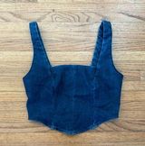Dynamite  Denim Corset Crop Top Photo 0
