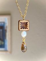 Handmade unique quality Czech glass beads & freshwater pearl necklace🌿✨ Photo 0