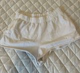 White  Sweat Shorts Photo 0
