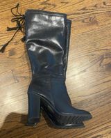 Adam Tucker Black Leather Boots Photo 0