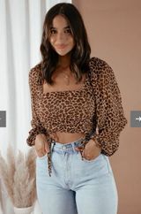 HYFVE Leopard Crop Top Photo 0