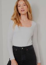 Long Sleeve Square neck Body Suit Photo 0