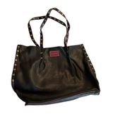 Big Buddha Black Tote Bag with Braided Handles Photo 0