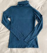 Peacock Blue Long-Sleeve Turtleneck Photo 0