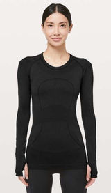 Black Long Sleeve lululemon swiftly tech Women's size 8 Photo 0