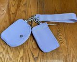 Dual pouch wristlet bag lavender brand new Photo 0