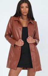 Princess Polly Faux Leather Jacket Photo 0