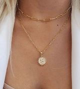 Initial “W” Pendant Necklace Gold Photo 0