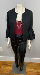 Isaac Mizrahi Collarless Bell Sleeve Blazer Photo 0