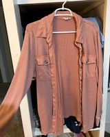 Tribal Jeans Wishlist Button Down Waffle Knit Top Photo 0