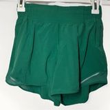 New Lululemon Shorts Size 4 Hotty Hot High Rise HR Lined 4" CASG Green Running Photo 0