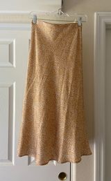 Audrey Gold Silk Skirt Photo 0