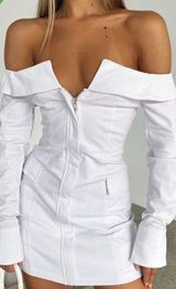 Life’s a Party White Mini Dress Photo 0