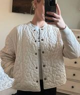 Floral Stitched Bomber Jacket Photo 0