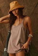 NWOT FP Movement Hot Shot Mini Dress Tan Photo 0
