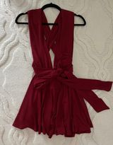 American Threads Crimson Wrap Romper Photo 0