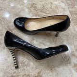 Karolina Black Striped Pumps. Size 5.5 Photo 0