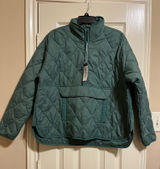 Alpine Design Quilted Green Pullover Jacket Photo 0